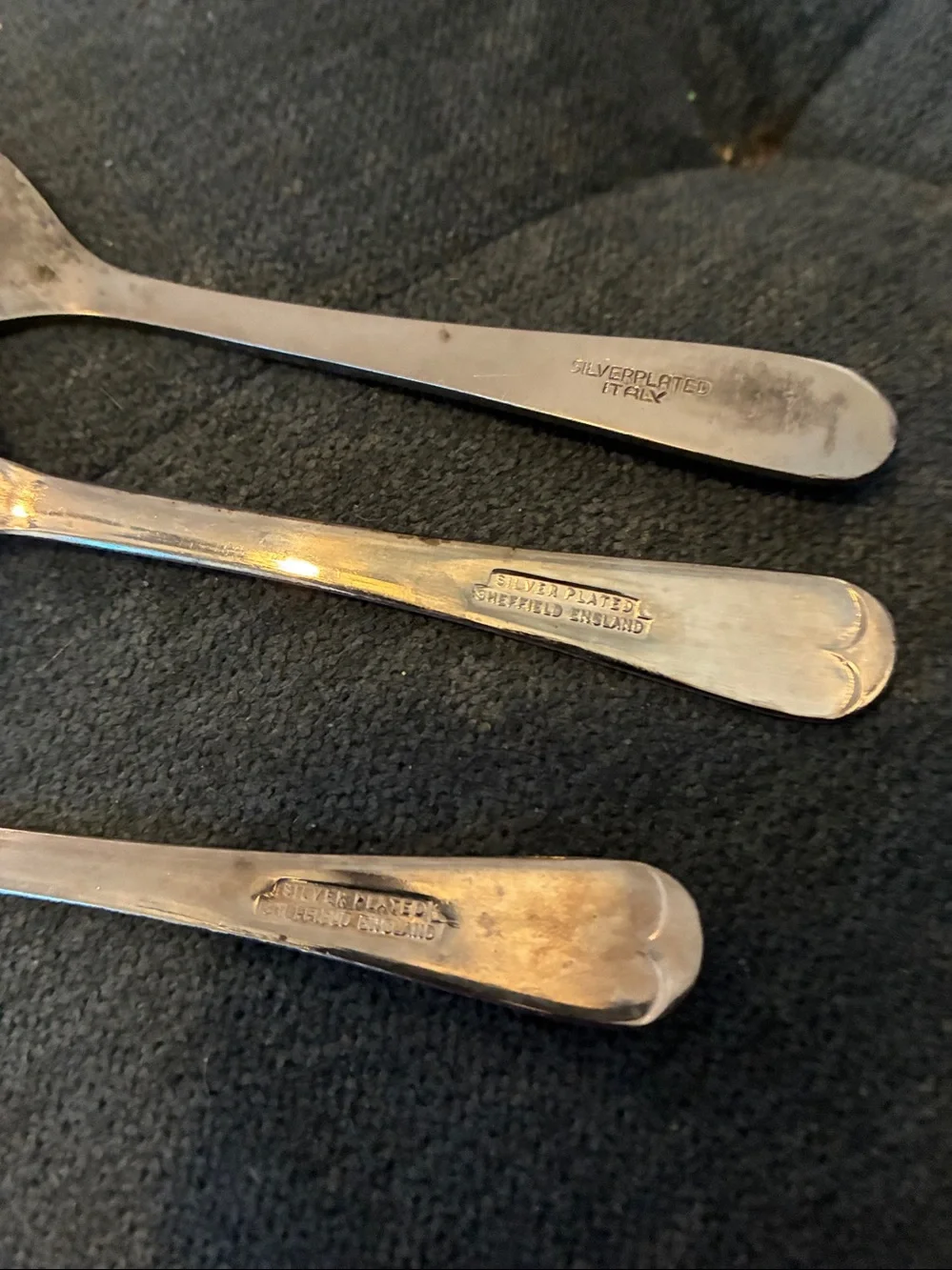 Silverplate Cocktail Forks  Made in Italy - Set of 7